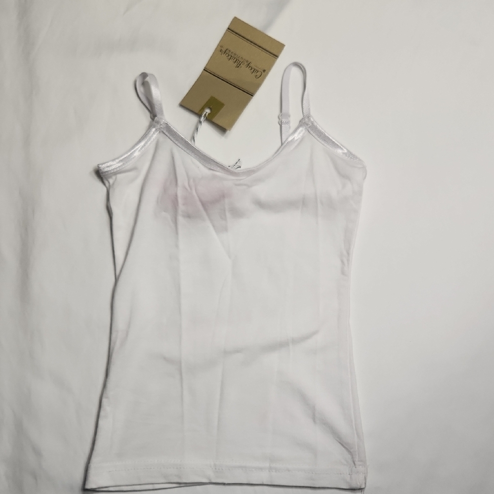 Cutie Patootey Boutique White Cami Tank Top NWT Adjustable Straps – Girls